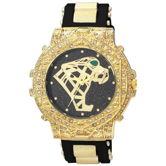 53mm Montres Carlo Men's Luxury Hip Hop Simulate Diamond Clubbing Rapper Watch - Picture 1 of 5